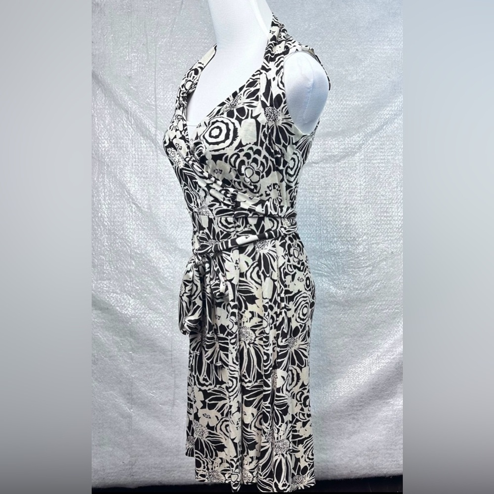 Banana Republic Dress Wrap Size XS Silk Linen Blend Feminine‎ Safari Beach - Picture 4 of 10